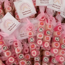 Pembe Temalı Babyshower, Mevlit Doğum Günü, Düğün, Nişan Şekeri 25 Adet