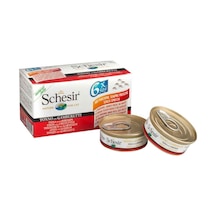 Schesir Multipack Ton Balıklı ve Karidesli Konserve Yetişkin Kedi Maması 6 x 50 G