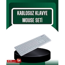 Usb Alıcılı Kablosuz Klavye Mouse - Geniş Uyumluluk, Sessiz Tuşlar Diğer