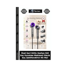 Özel Seri Stiliz Hediye Stil Saç Kurutma Makinesi Güçlü Saç Şekillendirici H5 Mor