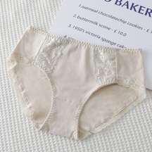 Açık Gri Kadınlar İçin Saf Pamuk Dikişsiz İç Giyim Antibakteriyel Nefes Rahat Düz Renk Kızlar İçin Orta Bel Üçgen Örgü Açık Gri