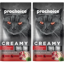 Prochoice Creamy Kediler İçin Balığı, Kızılcık Ve Kedi Otlu Sıvı Ödül Maması 4x15 Gr 2 Paketi 103 Ivory