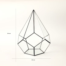 Dekoratif Cam Fanus - Geometrik Cam Fanus - Teraryum Cam Fanus (479517303)