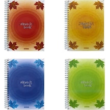 Özgün A4 Spiralli Double Kapak Sketchbook Defter 180 Yp. Kareli - 4 Adet