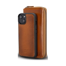Bouletta Apple Uyumlu iPhone 14 Deri Zip Kılıf RST2EF