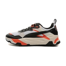 389289-36 Puma Trinity Flat Erkek Spor Ayakkabı Beyaz 389289-36 Beyaz Siyah Turuncu Çok Renkli
