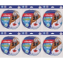 Vileda Turbo Yedek Mop Paspas Ucu (%100 Mikrofiber) (6 Lı Set)