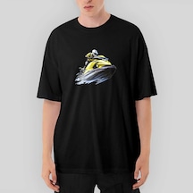 Jetski Tour Oversize Siyah Tişört Siyah