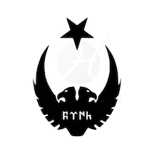Ay Yıldız Kartal Göktürkçe Türk Sticker 10 X 13 Cm