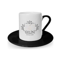 Kişiye Özel Yılın En İyi Gelini Siyah Türk Kahvesi Fincanı