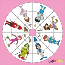 Toptoys Dairesel Temalar Spor Ahşap Puzzle Cs-7025