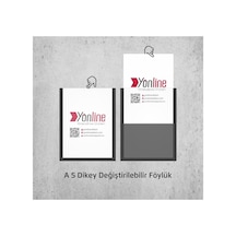 A5 Siyah Dikey Belge Çerçevesi Kolay Değiştirilebilir Kendinden Yapışkanlı Duvar Ve Kapı Tipi Föylük