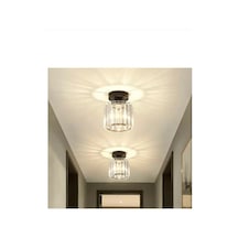Kristal Taşlı Model Modern Tekli Plafonyer Model Siyah Avize