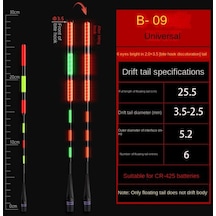 1 Adet Süper Parlak Led Balıkçılık Akıllı Şamandıra Üst Aydınlık Gece Balıkçılık Şamandıra Üst Cr425 Pil B09-bite Hook Color Change