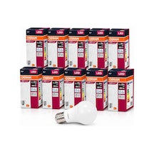 Led Value 8.5w E27 Led Ampul 6500k Beyaz Işık 806 Lm 60w Eşdeğeri Enerji Tasarruflu 360 Aydınlatma 10'lu Paket Genel