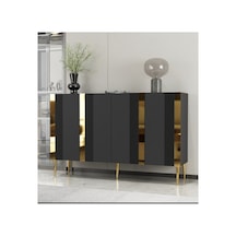 Forest 120 Cm Konsol Tv Sehpası Çok Amaçlı Dolap Antrasit-altın Antrasit-altın