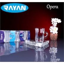 Rayan Opera 6'lı Kulplu Çay Bardağı
