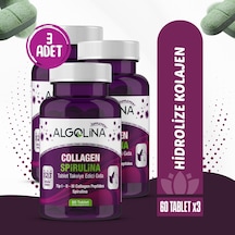 Algolina Collagen+Spirulina Takviye Edici Gıda 1260 Mg 3 x 60 Tablet