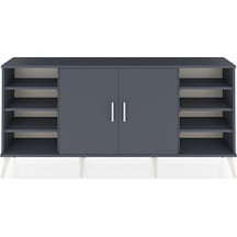 Arges Konsol 9 Raflı 2 Kapaklı 176x30x83 Antrasit-antrasit/antrasit Antrasit/antrasit