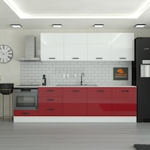 300 Cm Mutfak Dolabı Mdf Kapak Tezgah Dahil Yrkn300 101 Kırmızı 300 Cm Mutfak Dolabı Mdf Kapak Tezgah Dahil Yrkn300 101 Kırmızı