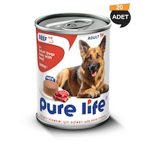Pure Life Biftekli Yetişkin Köpek Konservesi 20 x 400 G