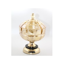 Larimar Kapaklı Cam Şekerlik Model 2 - 9036439653075lmr Çok Renkli