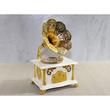 Periboia Gramofon Müzik Kutusu Beyaz