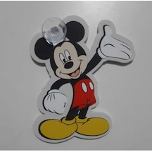Pleksi Çizgi Film Kahramanları Cam Süsleri Vantuzlu Kaliteli Micky Mouse 14x12