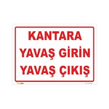Kantara Yavaş Girin Yavaş Çıkın Levhası Levha 25x35 Cm Galvaniz Saç 0,4 Mm
