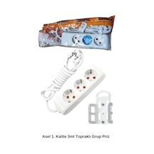 Hubrendy Tedarik 3 Metre Askı Aparatlı Topraklı 3lü Grup Priz Royaleks-ast303