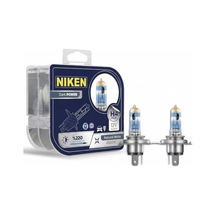 H4 Halojen Far Ampulü%220 Daha Parlak 4500k 12v 55w Trafik Onaylı Uzun Ömürlü 2'li Set Beyaz Işık Açık Kahverengi