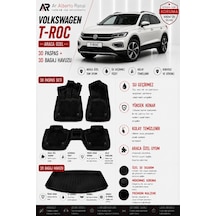 Volkswagen T-roc 2017-2026 Araca Özel 3d Paspas + 3d Bagaj Havuzu