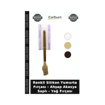 Özel Üretim Mutfak Gereci Renkli Silikon Yumurta Fırçası - Ahşap Akasya Saplı - Yağ Fırçası