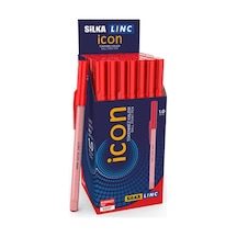 Silka Linc Icon 1.0 Mm Kırmızı Tükenmez Kalem - 50'li Kutu
