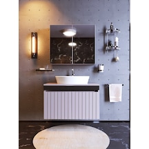 Mina Banyo Dolabı Takımı 75 Cm Özel Seri Gri