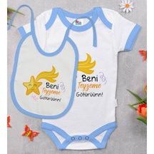 Bk Kids Beni Teyzeme Götürün Tasarımlı Mavi Bebek Body Zıbın Ve M Çok Renkli