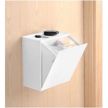 Besthome1 Duvar Tipi Çok Amaçlı Depolama Kutusu, Beyaz Kapaklı Organizer, Banyo & Mutfak İçin Pratik Solution Diğer