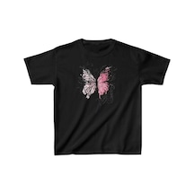 Çocuk Kız Baskılı T-shirt - Siyah