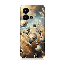 Vivo Y35 Uyumlu Pamuk Dalları Bahar Ruhu Desenli Silikon Kılıf Çok Renkli