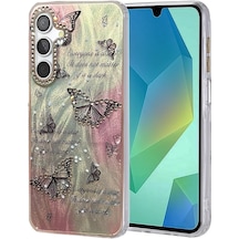 Mey İthalat Samsung Uyumlu Galaxy S23 Fe Kılıf Blade Aynalı Desenli Kapak - Desen 6 Pembe