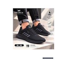 Branca Unisex Kadın Erkek Yarı Ortapedik Günlük Spor Sneaker Yürüyüş Outdoor Ayakkabı Siyah - Füme
