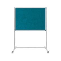 Panda 120 x 200 CM Tek Taraflı Sabit  -  Tekerlekli Ayaklı Turkuaz Kumaşlı Pano - pan184