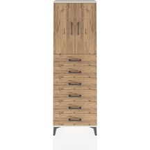 Arges Dolap 2 Raflı 6 Çekmeceli 2 Kapaklı 60x30x182 Aytaşı-çam Aytaşı