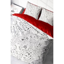 %100 Pamuk Saten Çift Kişilik Nevresim Takımı Catsy, Monohome38878 Nocolor-3594f85a