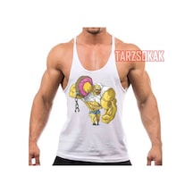 Tarzsokak Gym Tank Top Fitness Sporcu Atleti Gym17 Beyaz
