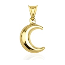 Fiyonk Kuyumculuk 14 Ayar Altın Tombul Ay Kolye Ucu 001