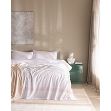 Madame Coco Holly King Size %100 Pamuk Nevresim Takımı - Beyaz/turuncu 8684427205211 Çok Renkli