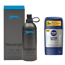 Nivea Men Silver Protect 48H Erkek Stick Deodorant 50 ML + Slazenger Active Sport Mavi Erkek Parfüm EDT 125 ML