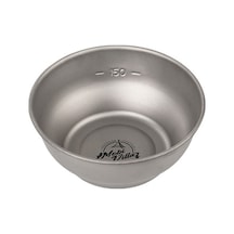 Hafif Ve Dayanıklı Titan Kamp Kasesi - 300ml, Paslanmaz, Taşınabilir Gri Gri