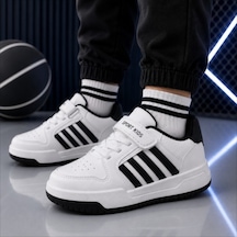 Black Flex Çocuk Cırtlı Sneaker Ayakkabı Beyaz 31-35 57530 Beyaz